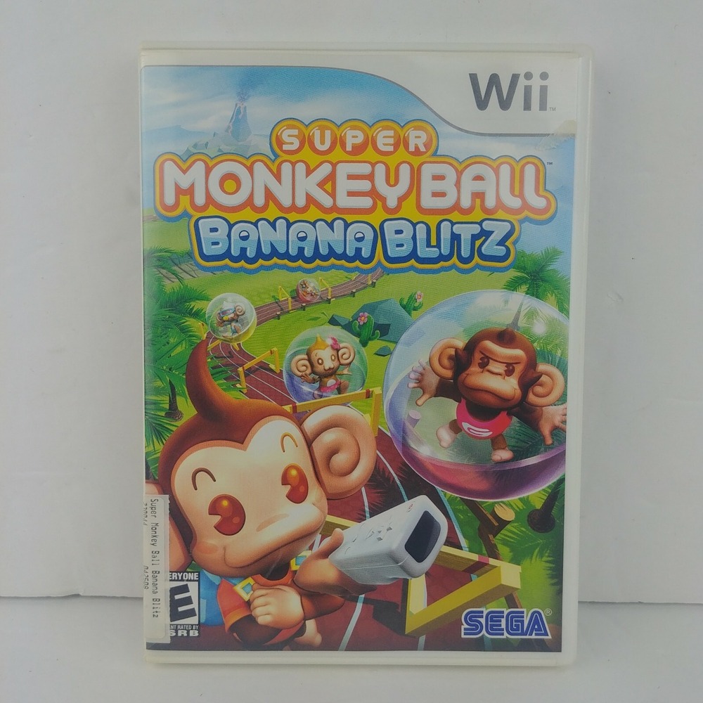 Sega Super Monkey Ball Banana Blitz Nintendo Wii NTSC White CIB Action Party